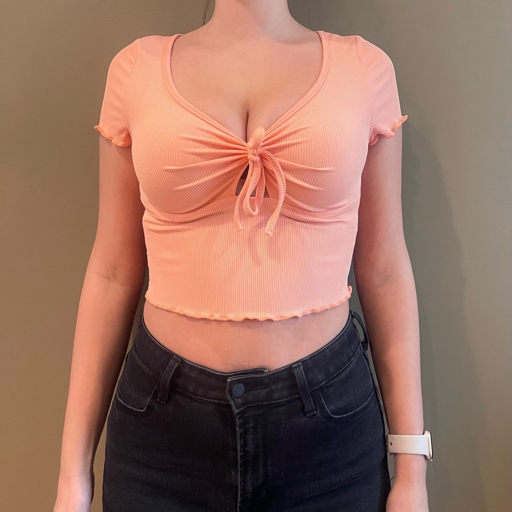 SHEIN Coral Crop Top
